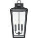 Brooks 3 Light 22.75 inch Powder Coated Black Outdoor Wall Sconce